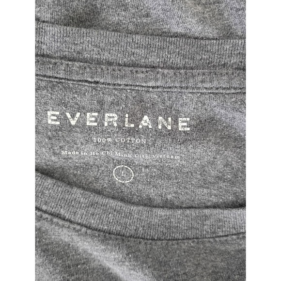 Everlane Crew Neck T Shirt Basic Essential Heather Gray Cotton Mens Size Small - Picture 3 of 6
